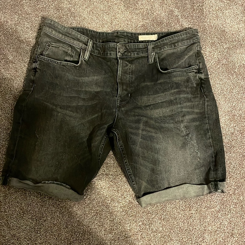 Allsaints “Stressed Cigarette” Jean Shorts - 36 Waist - 9’ Inseam